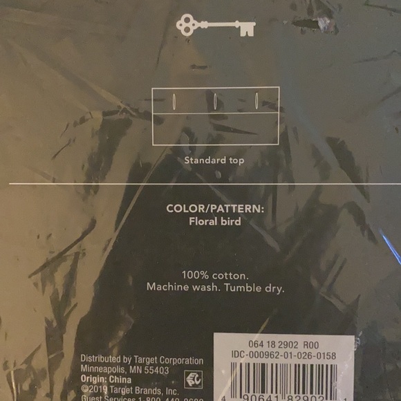 Threshold Cotton Shower Curtain Floral Bird Size 72in X 72in - Picture 5 of 5